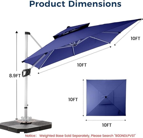 10FT Cantilever Patio Umbrellas - Image 4