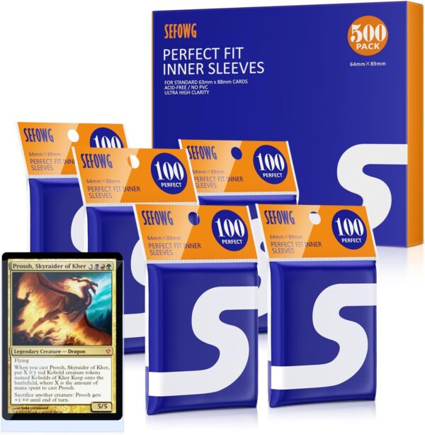 500 Pack Perfect Fit Card Sleeves