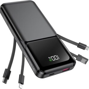 Portable Charger with Built in Cable