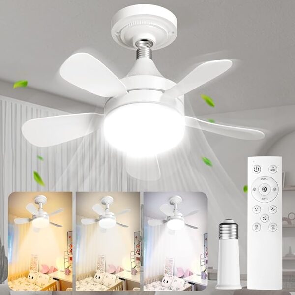 Socket Ceiling Fans with Lights