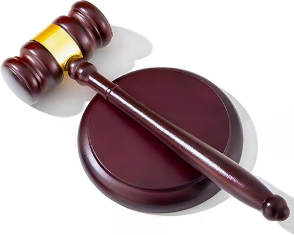 Wooden Gavel and Sound Block Set