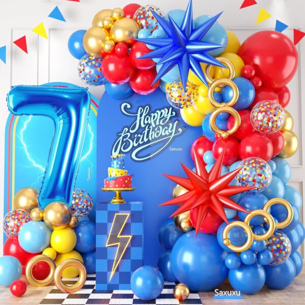 Sonic balloons for birthday party