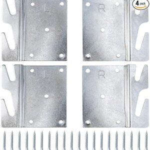 XINXBAI Wood Bed Rail Hook Plates