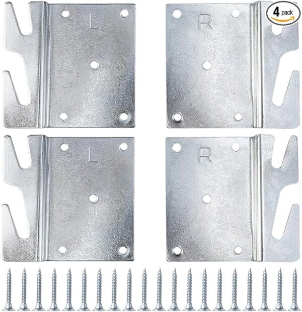 XINXBAI Wood Bed Rail Hook Plates