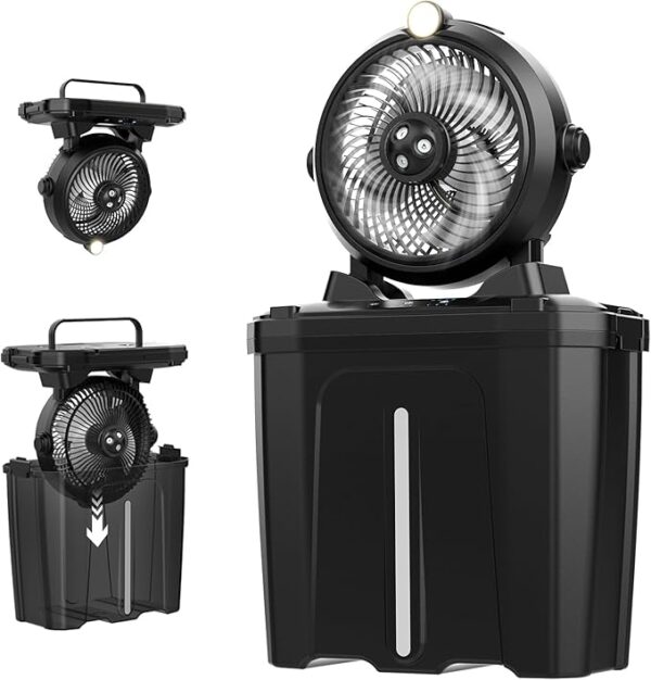 LEAEYFE Misting Fan with LED Light