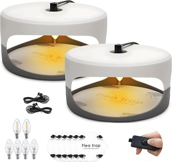 ZENLIVE Electric Flea Trap Set