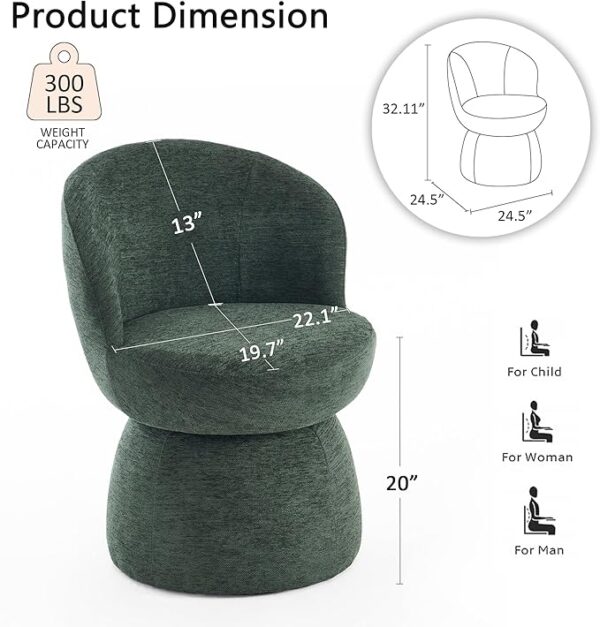 Rowill 360° Swivel Modern Accent Chair - Image 4