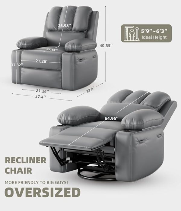 GarveeHome Oversized Recliner Chairs - Image 3