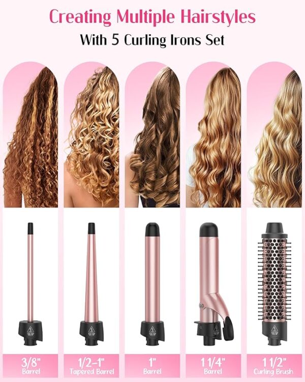 ANIEKIN 5 in 1 Curling Iron Set - Image 5