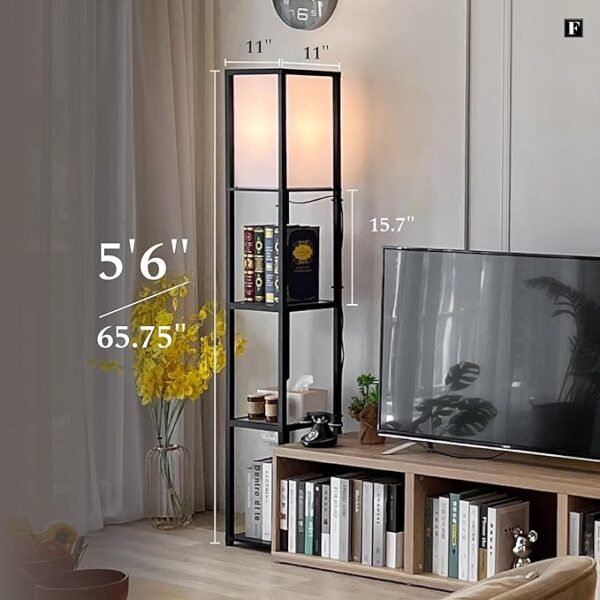 FENLO Floor Lamp with Shelves - Image 3
