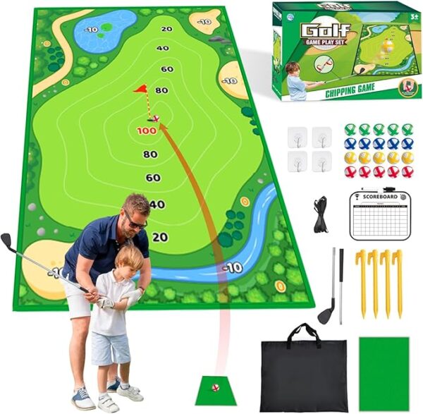 YLPARTCHER Golf Chipping Mat Set