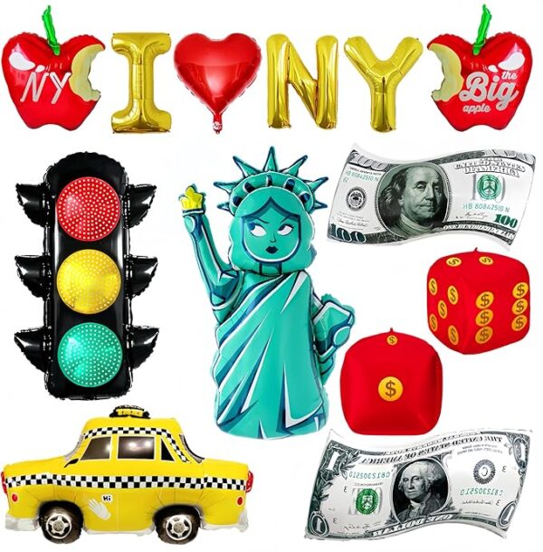 13Pcs New York Party Decoration Balloons