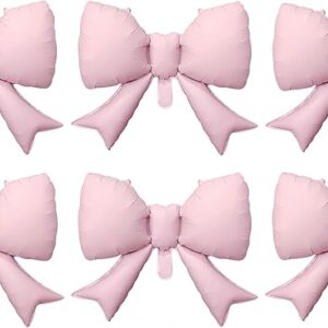 6Pcs Pink Bow Balloons
