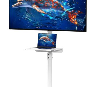 Rolling Tv Stand White