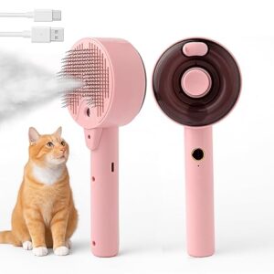 jujingcw Cat Brush with Steam
