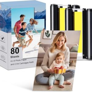 INKONSJOY Photo Printer Ink and Paper Set
