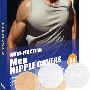 CISOOTI 50 Pairs (100 pieces) Men's Sports Nipple Cover
