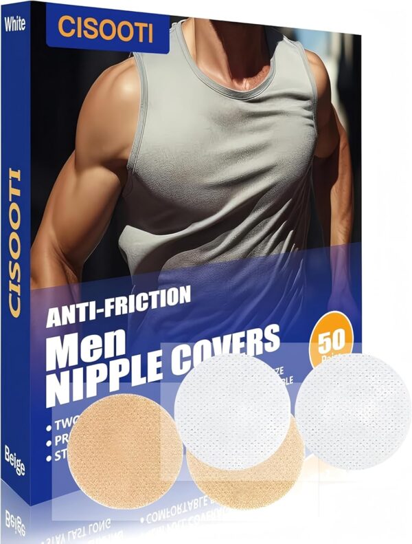 CISOOTI 50 Pairs (100 pieces) Men's Sports Nipple Cover