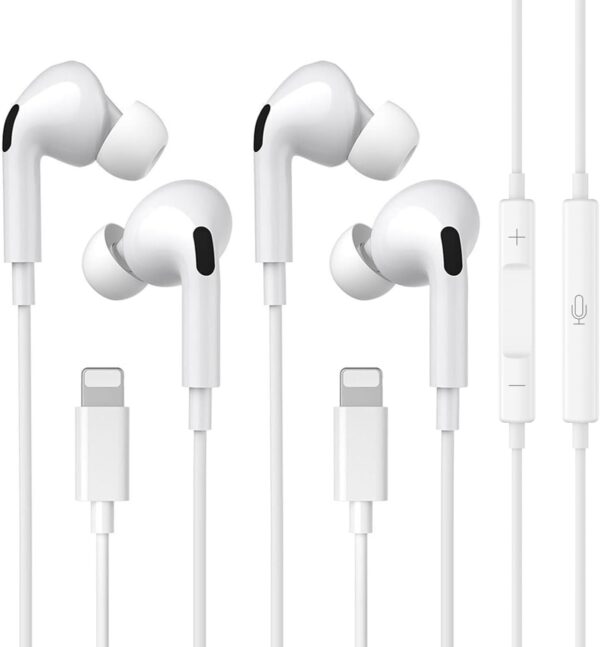 Yexal 2 Packs In-Ear Headphones for iPhone