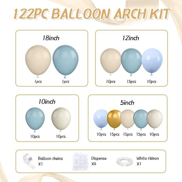 Dusty Blue Balloon Arch Kit - Image 4