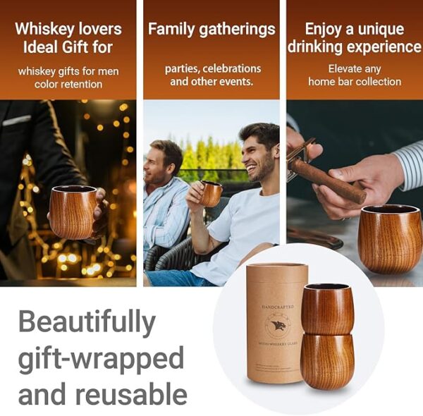 DUWOMS Wooden Bourbon Drinking Glass - Image 4