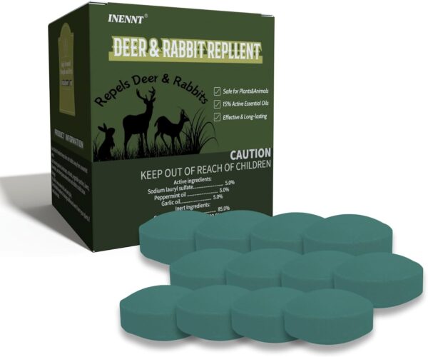 INENNT Deer & Rabbit Repellent Balls for Gardens, Plants & Trees
