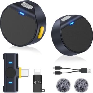 QUZAZBU Wireless Lavalier Microphone