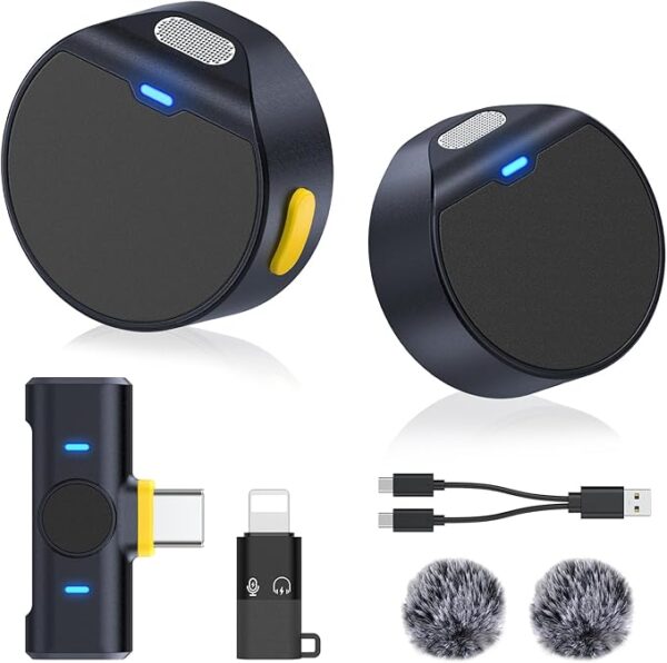 QUZAZBU Wireless Lavalier Microphone