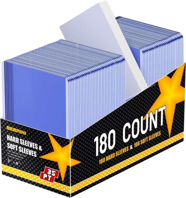 180 Count Card Sleeves Top Loaders for Cards