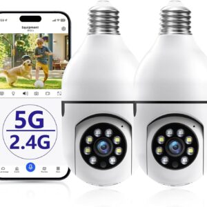 JWQPO Light Bulb Security Camera 5G& 2.4GHz