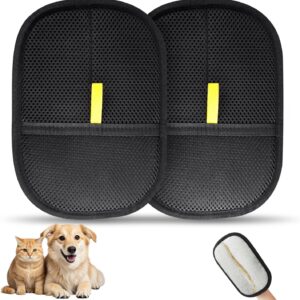 2 Pcs Static Pet Hair Removal Gloves Brush