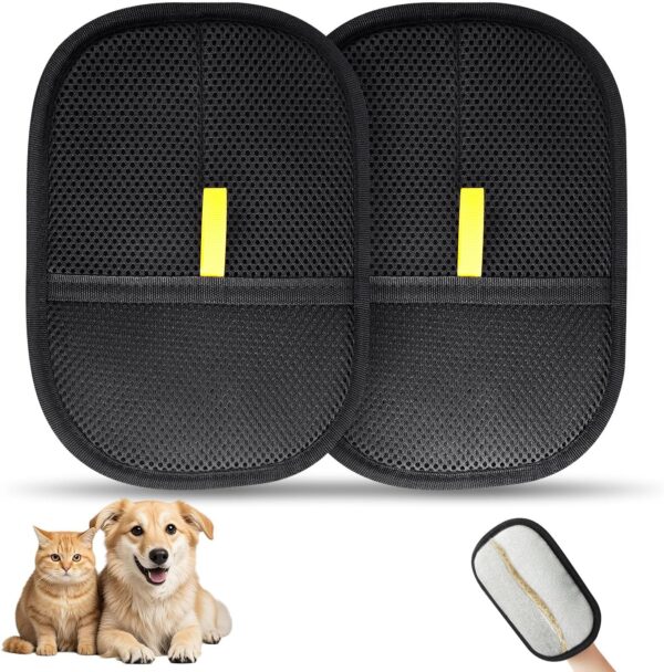 2 Pcs Static Pet Hair Removal Gloves Brush