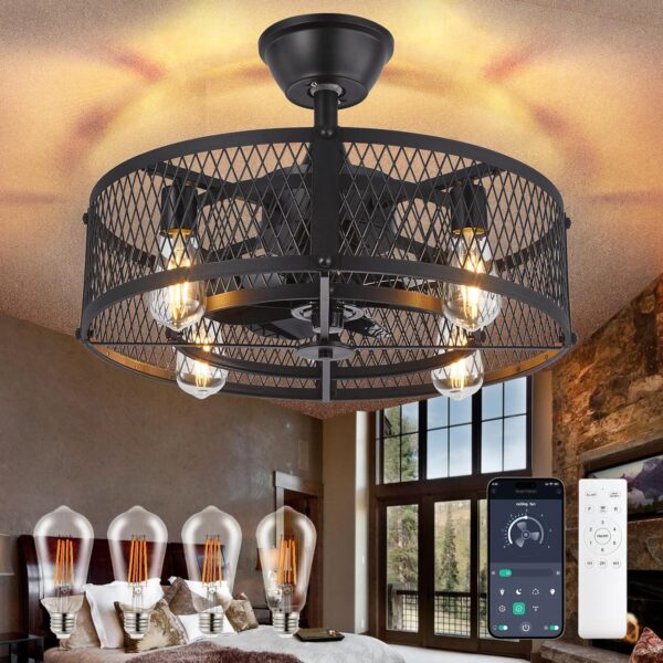 Depuley Caged Ceiling Fan