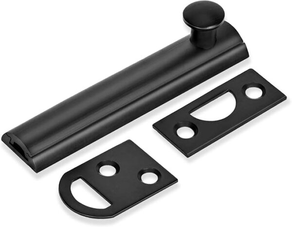Moosyne Solid Brass Surface Bolt Black