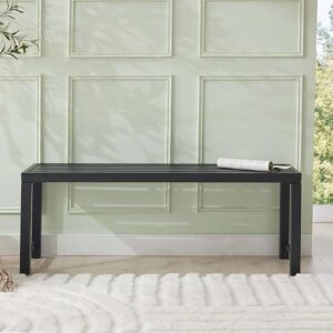 Hanamako Black Bench for Outdoors