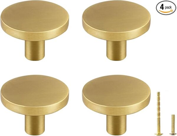 Yiking 4 Pack Solid Brass Door Handles