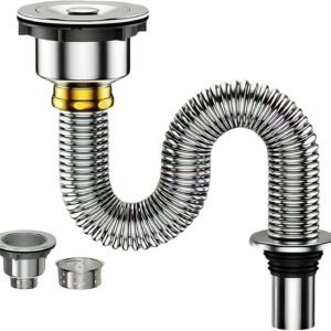 Obdqtr stainless steel flexible sink pipe