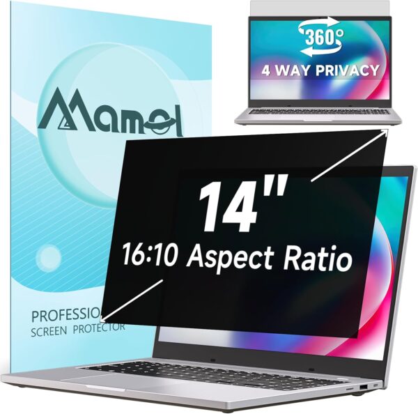 Mamol 360° Privacy Screen for Laptop 14 Inch