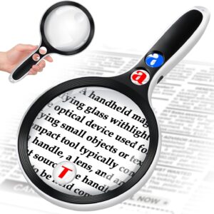 HQGZQL Large Magnifying Glass with Lights