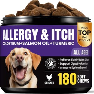 BuddyCheer Dog Allergy Skin Relief Chews for HotSpot & Dry Skin