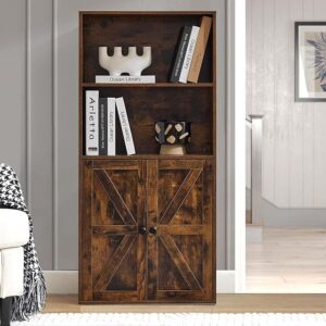 Stabrech Brown 4-Tier Bookshelves