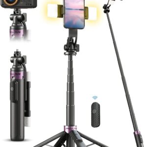 ACKIMA Selfie Stick Tripod with Light
