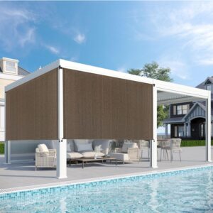 Puntogen Mocha Outdoor Roller Shades