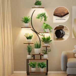 Metal Plant Stand with Grow Light