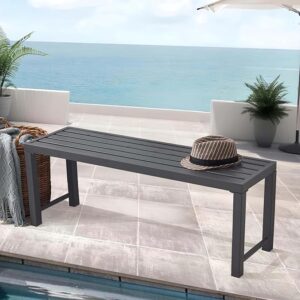 Seekverse 46" Outdoor Metal Backless Bench