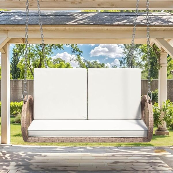 DWVO 2-Person Wicker Porch Swing - Image 3