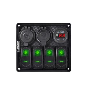 Garfour 4 Gang Rocker Switch Panel