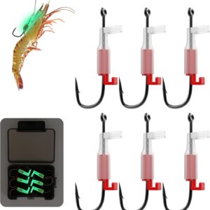 OIEKUN Luminous Live Shrimp Hooks