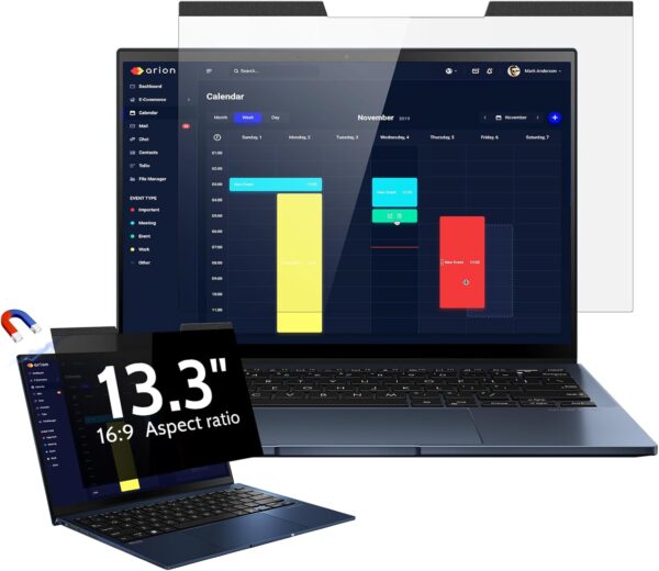 Protescreen Magnetic Laptop Privacy Screen 13.3 Inch
